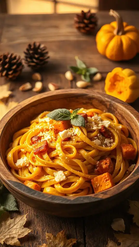 creamy pumpkin pasta dish