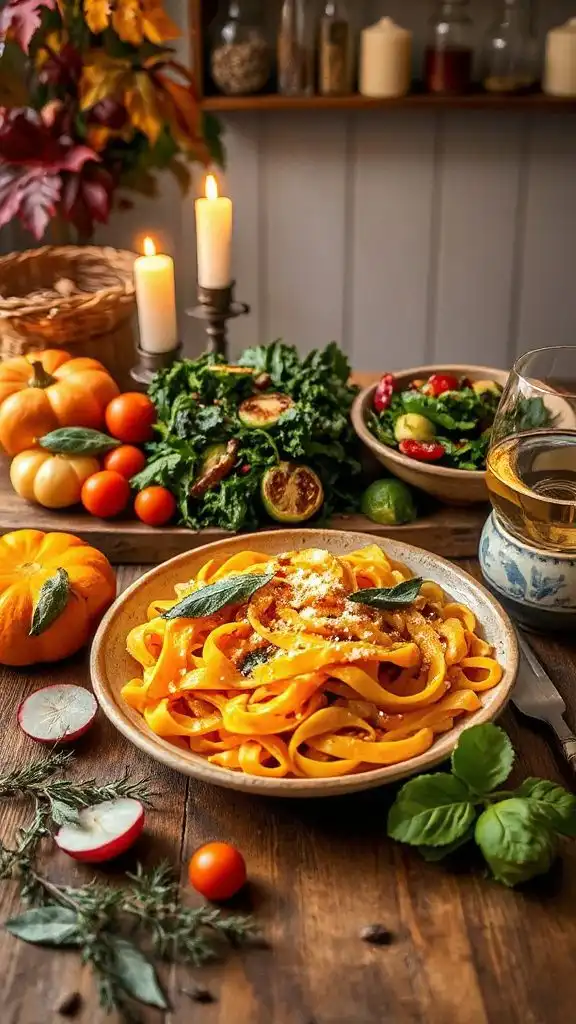 creamy pumpkin pasta dish