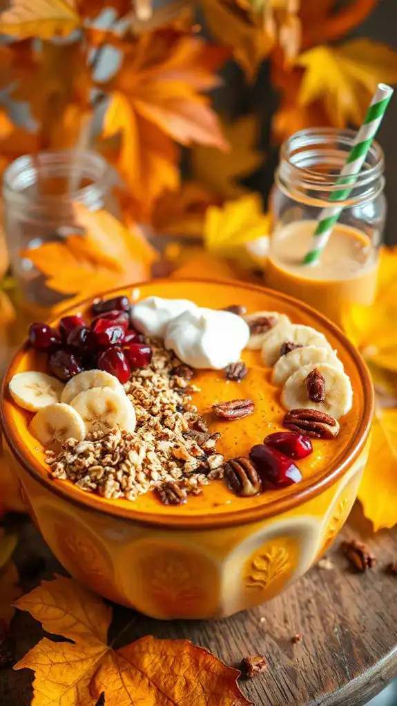creamy pumpkin pie bowl