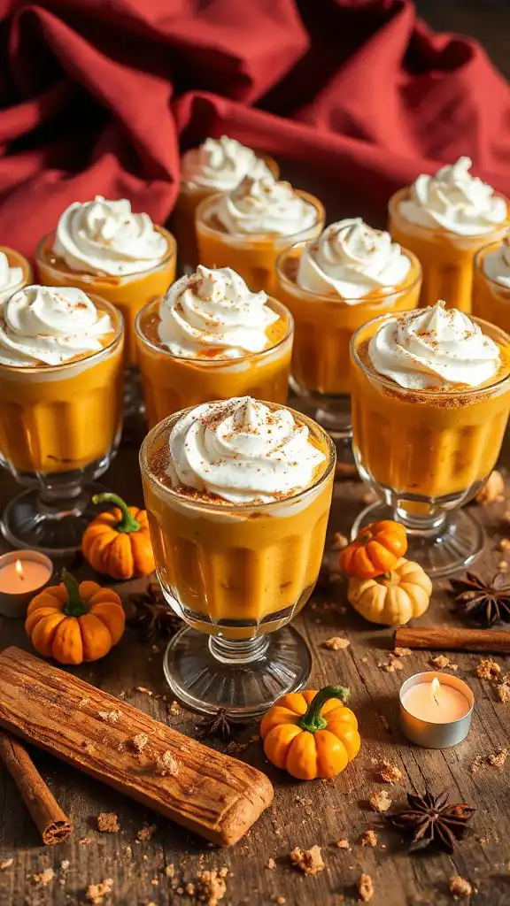creamy pumpkin pie parfaits