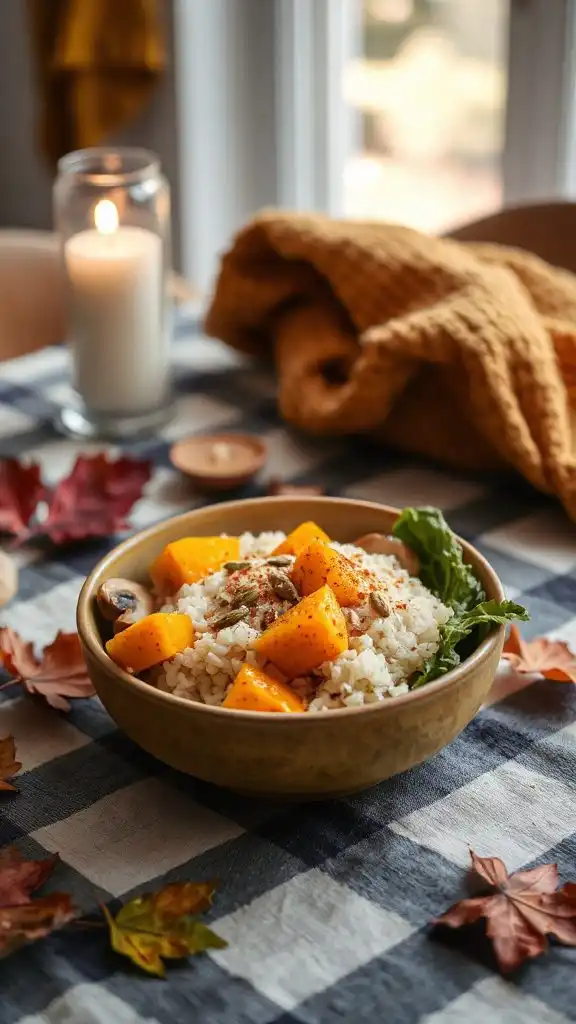 creamy pumpkin rice bowl