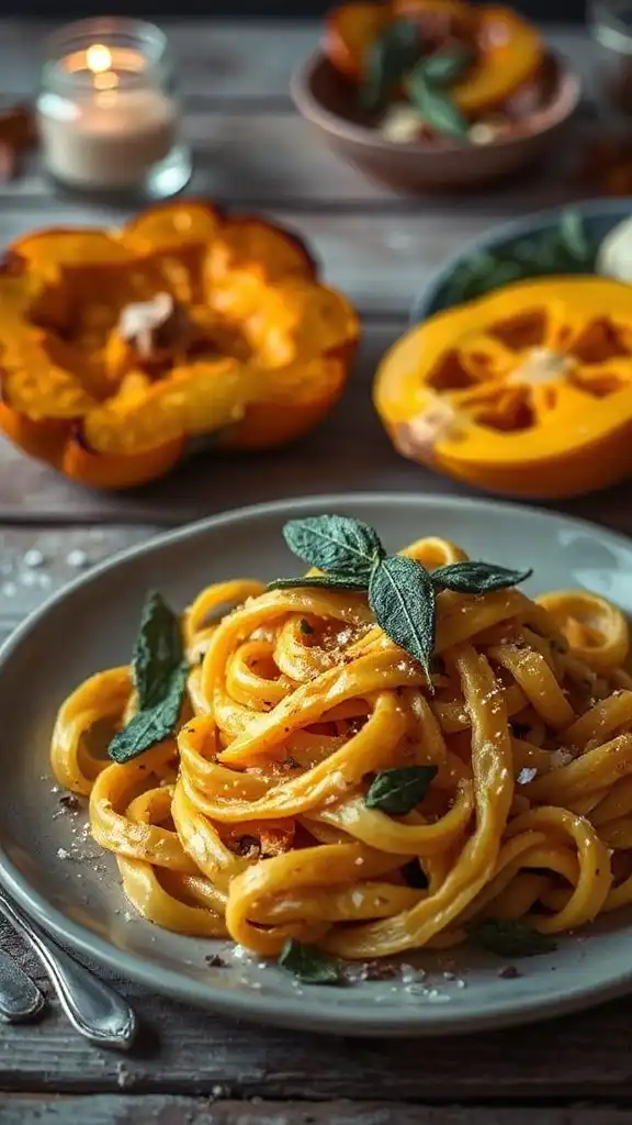 creamy pumpkin sage pasta