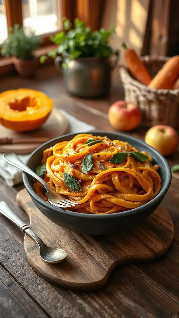 creamy pumpkin sage pasta
