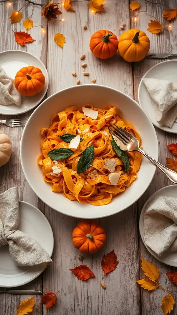 creamy pumpkin sage pasta