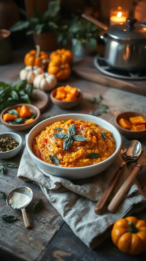 creamy pumpkin sage risotto