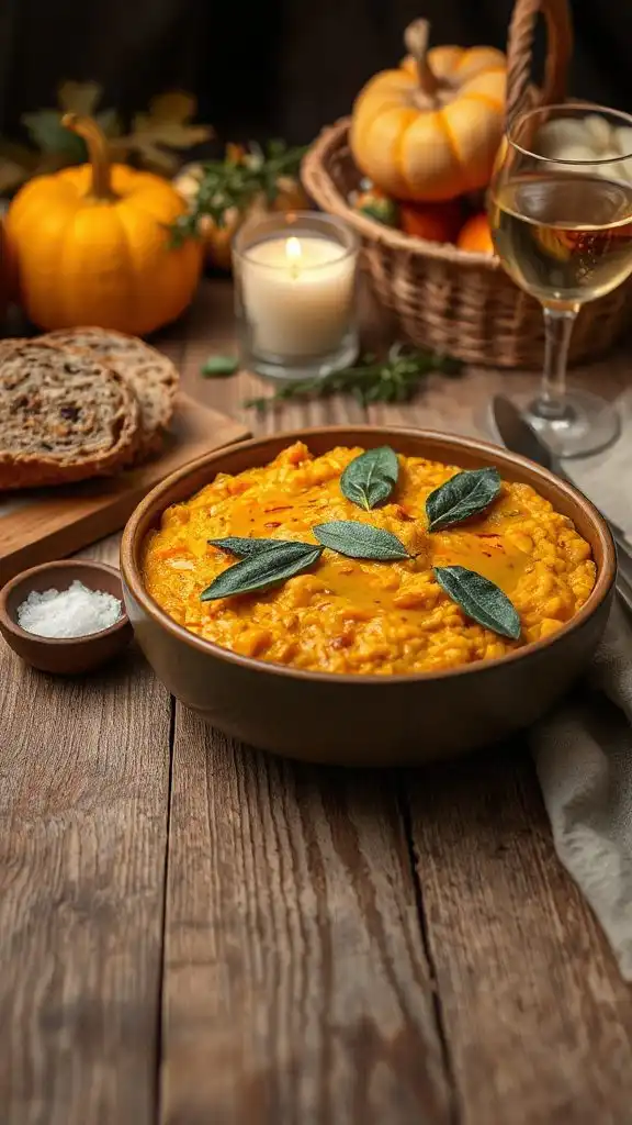 creamy pumpkin sage risotto