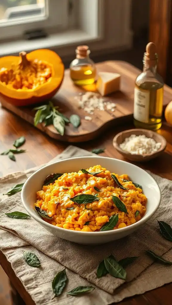 creamy pumpkin sage risotto