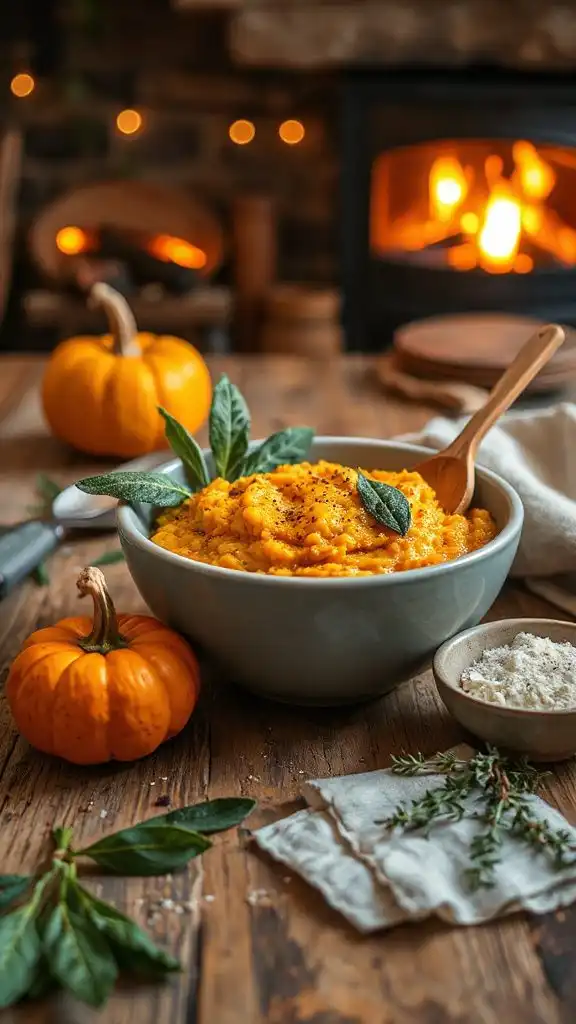 creamy pumpkin sage risotto