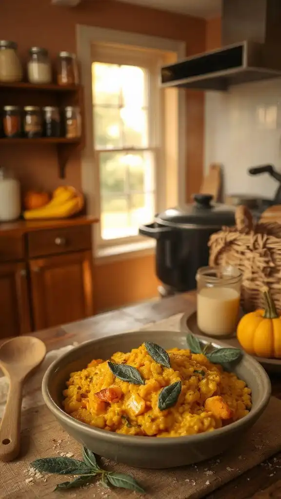 creamy pumpkin sage risotto