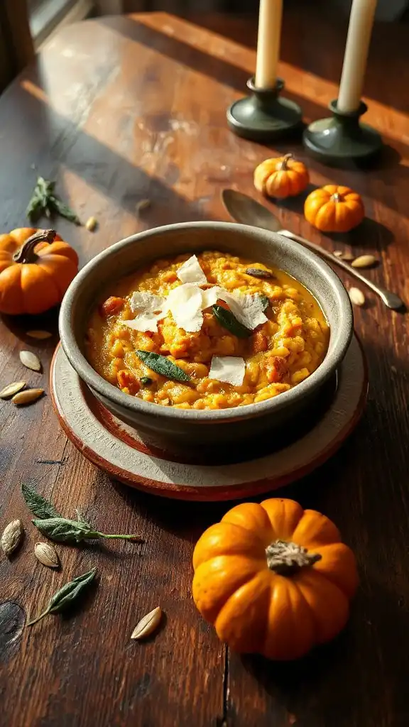 creamy pumpkin sage risotto