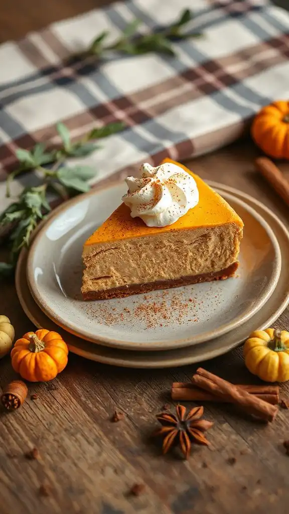 creamy pumpkin spice cheesecake