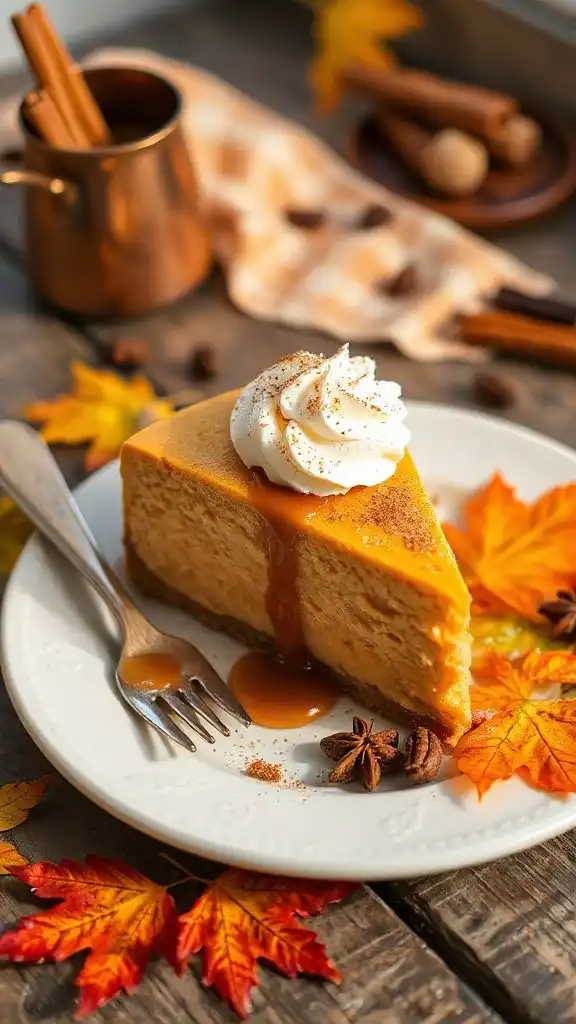 creamy pumpkin spice cheesecake