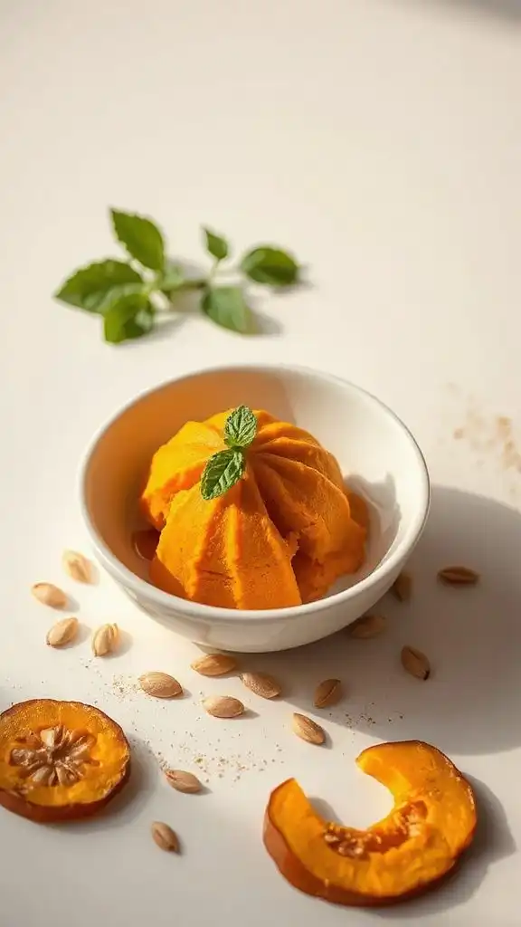 creamy pumpkin spice sorbet