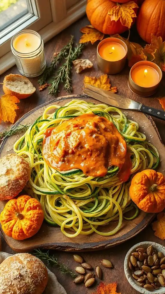 creamy pumpkin zucchini noodles creamy pumpkin zucchini noodles