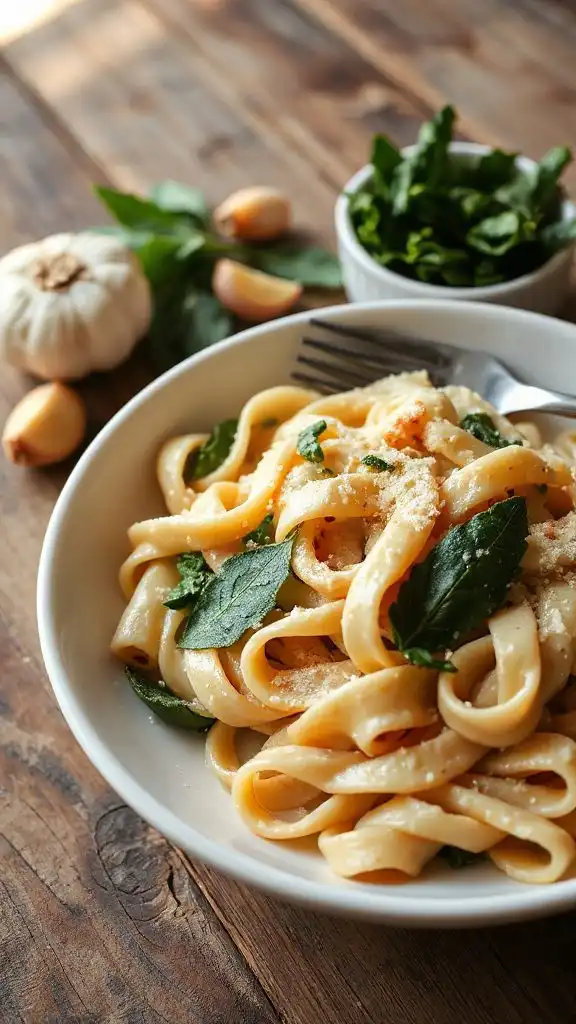 creamy roasted garlic pasta