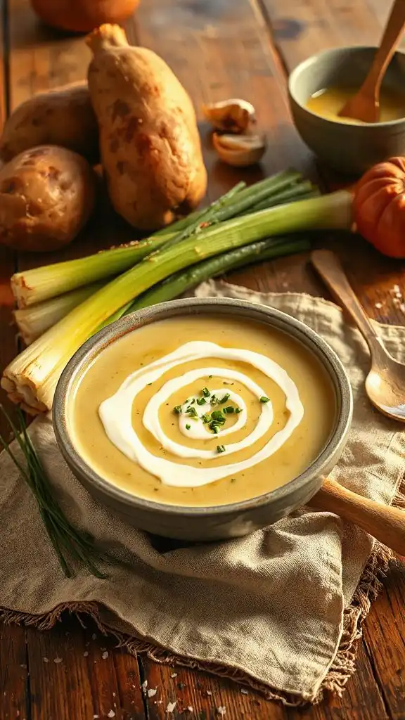 creamy roasted leek soup