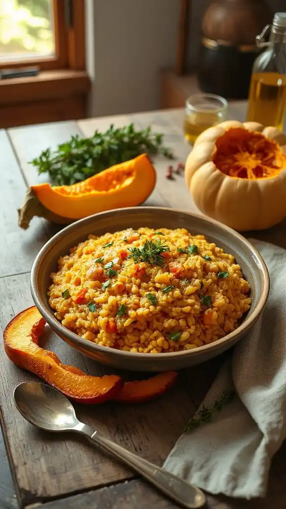 creamy roasted pumpkin risotto