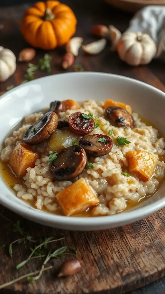 creamy roasted vegetable risotto