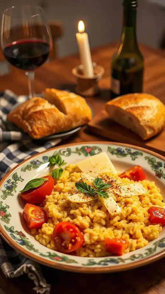 creamy saffron infused risotto