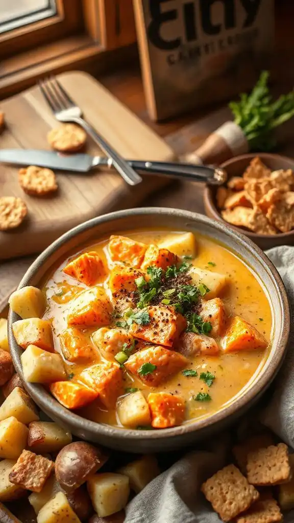 creamy salmon chowder recipe