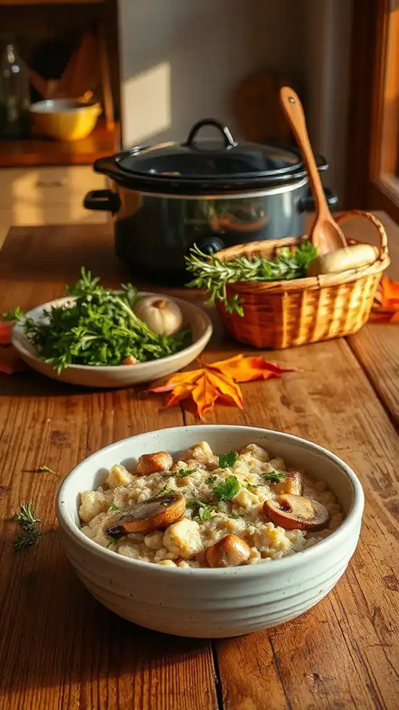 creamy savory mushroom risotto