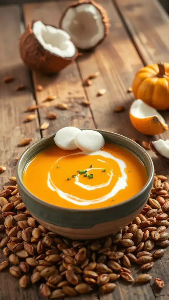 creamy smoked pumpkin bisque
