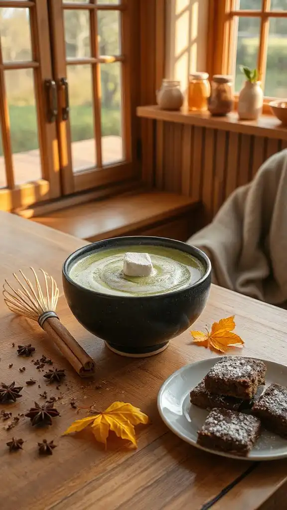creamy spiced matcha cocoa