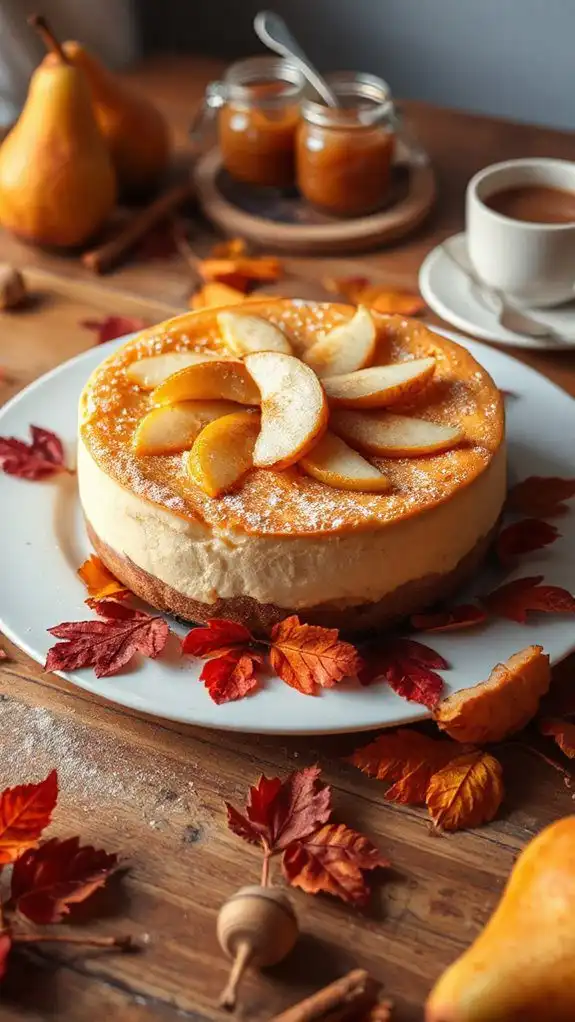 creamy spiced pear cheesecake creamy spiced pear cheesecake