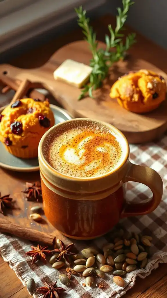 creamy spiced pumpkin beverage