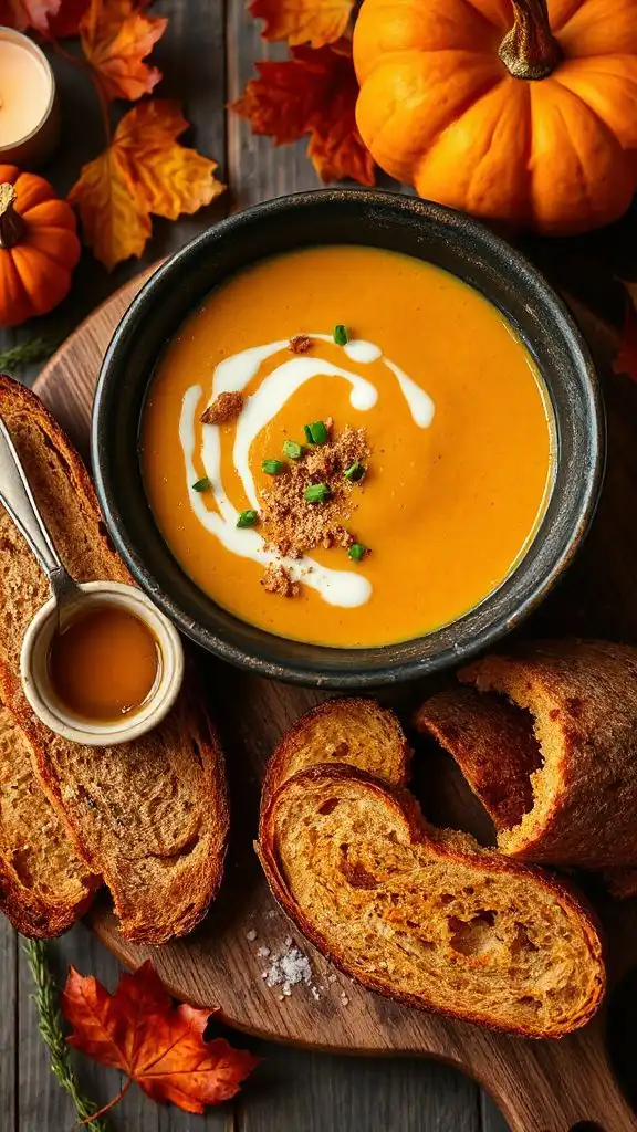 creamy spiced pumpkin soup