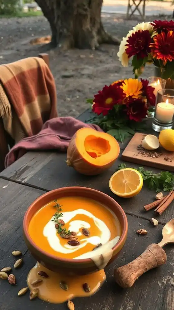 creamy spiced squash soup
