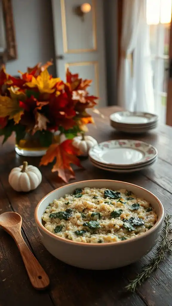 creamy spinach parmesan risotto