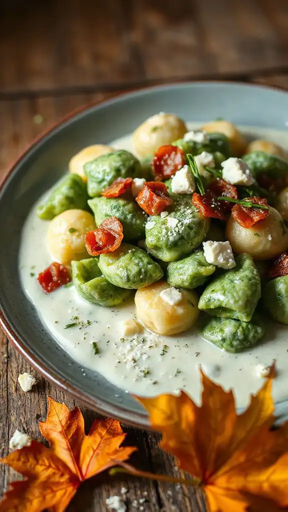 creamy spinach ricotta gnocchi