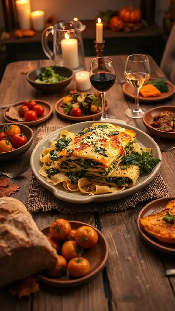 creamy spinach ricotta lasagna