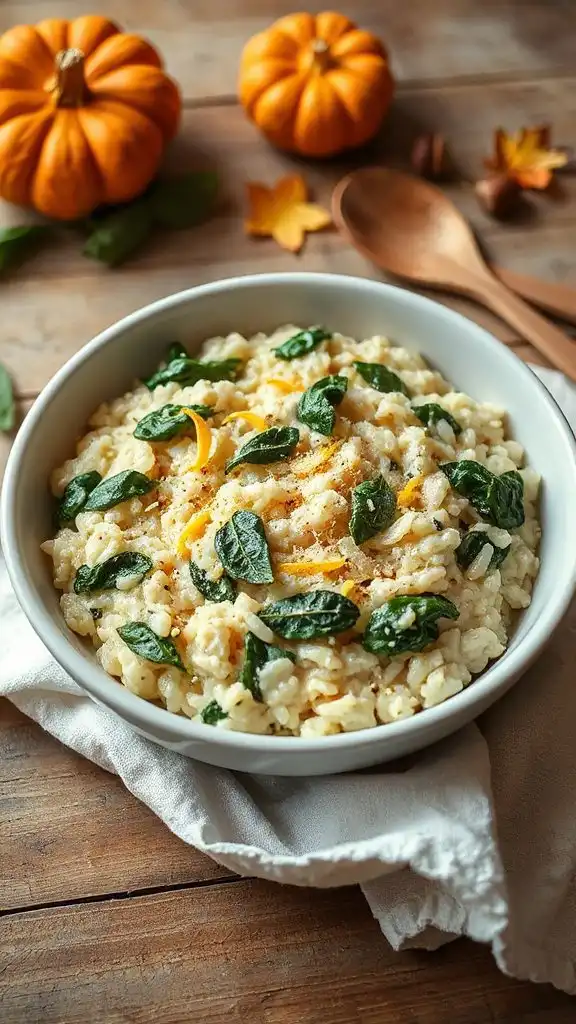 creamy spinach sage risotto