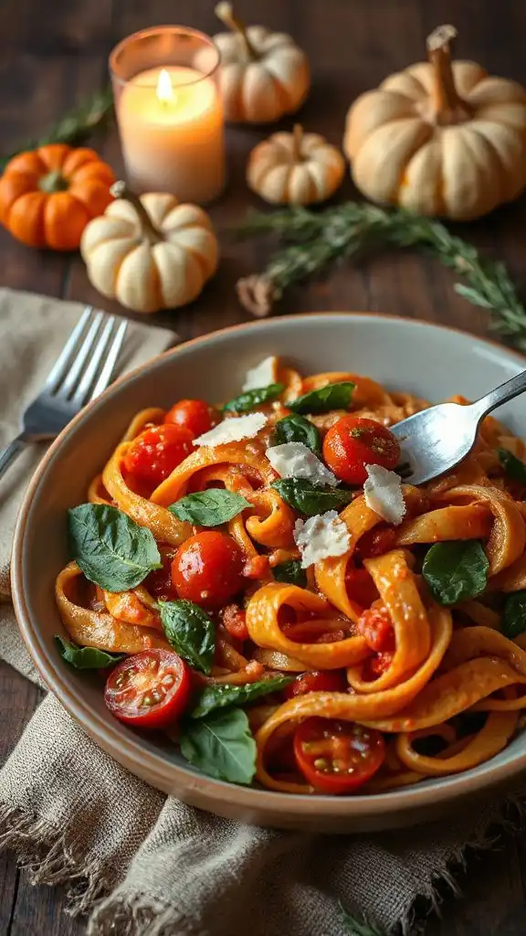 creamy spinach tomato pasta