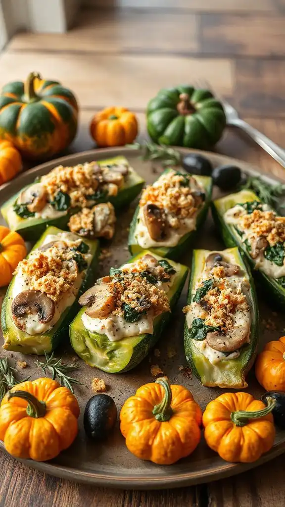 creamy stuffed zucchini delight