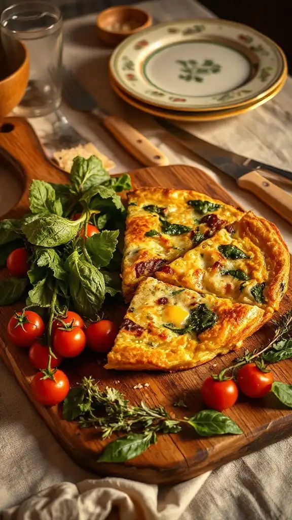 creamy swiss chard frittata