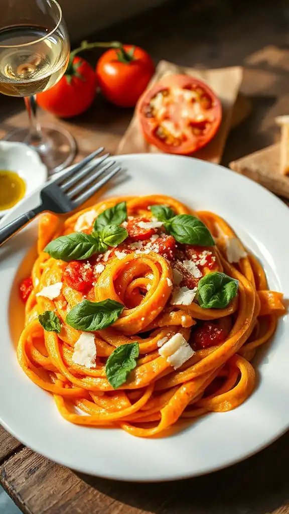 creamy tomato basil pasta