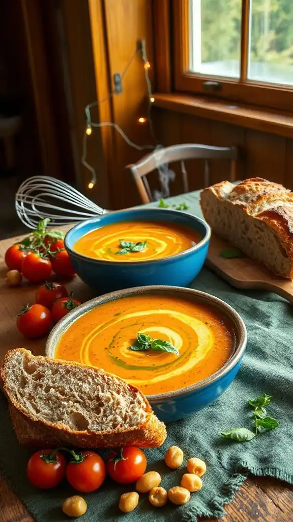 creamy tomato chickpea soup
