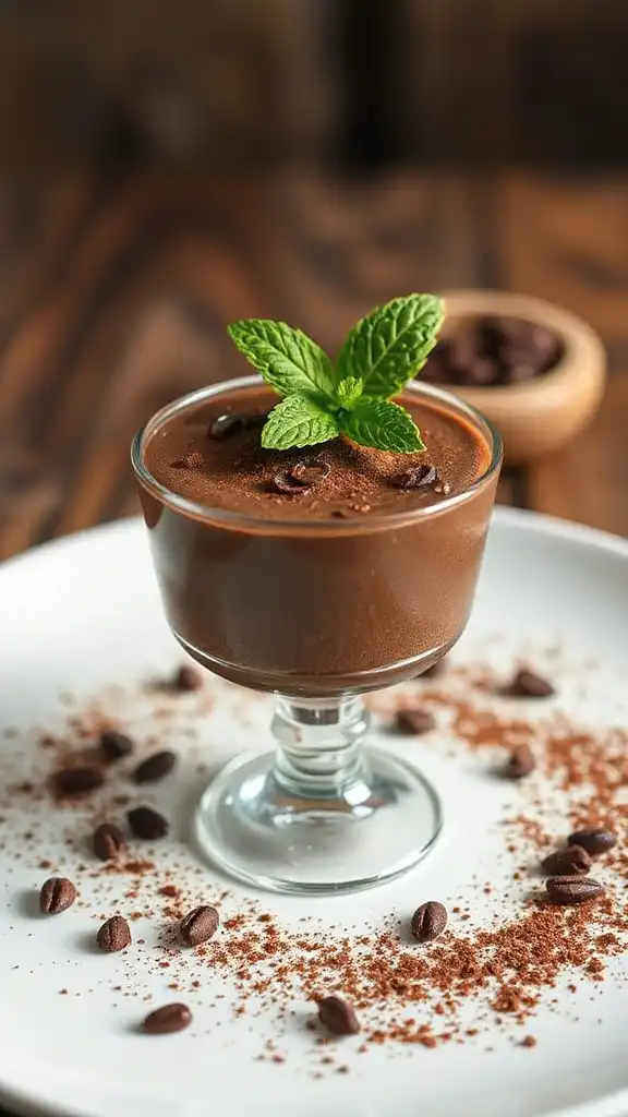 creamy vegan chocolate mousse