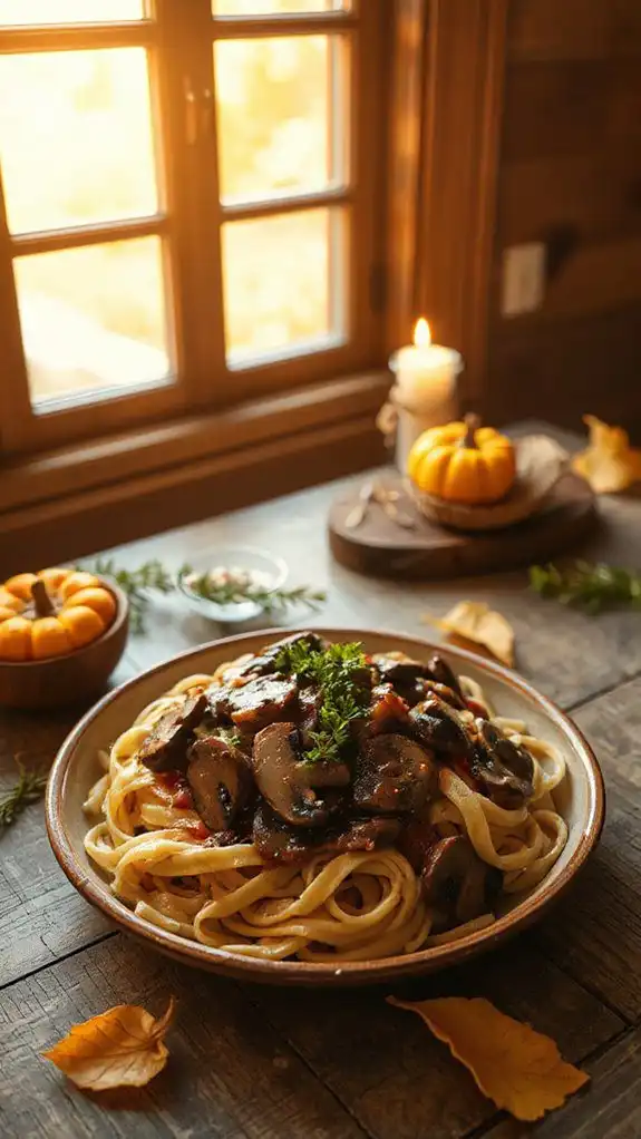 creamy vegan mushroom stroganoff