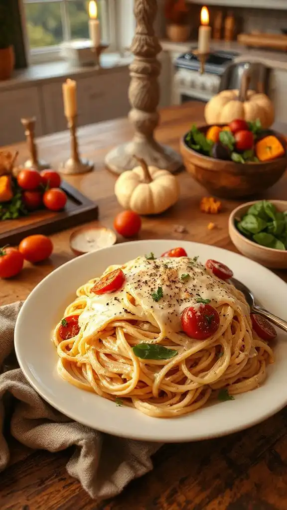 creamy vegan pasta dish