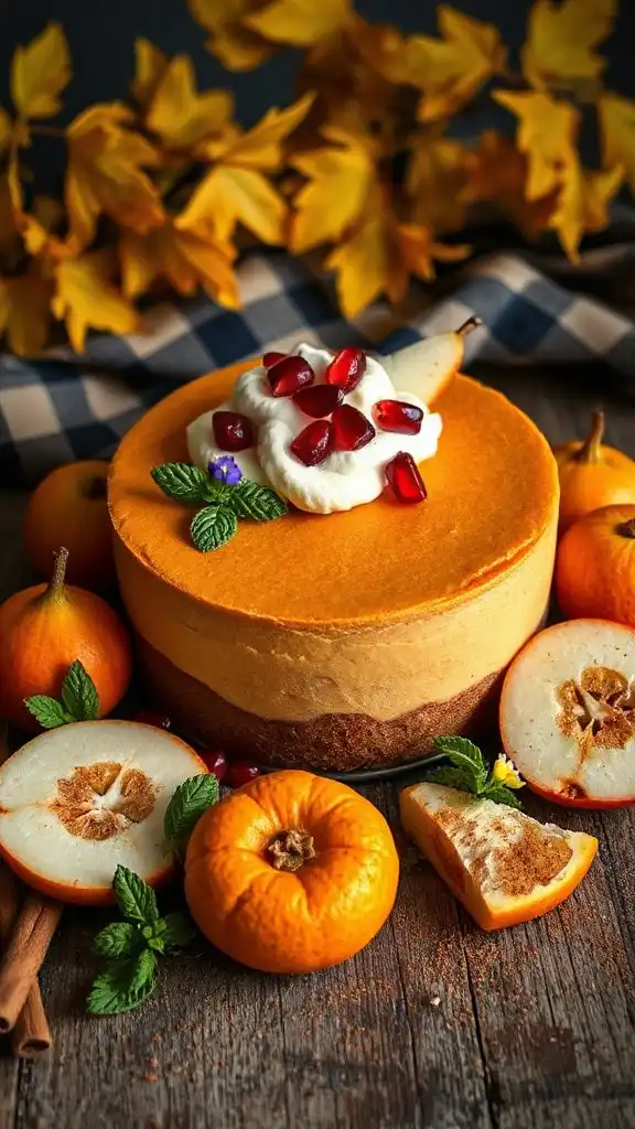 creamy vegan pumpkin cheesecake