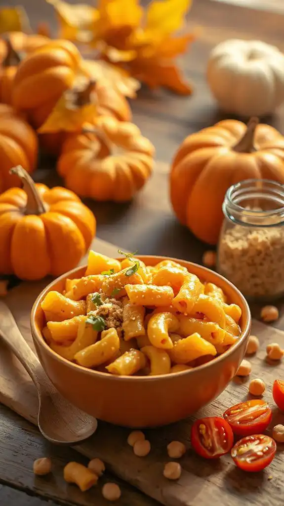 creamy vegan pumpkin mac cheese