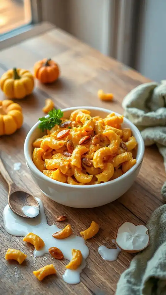 creamy vegan pumpkin mac cheese