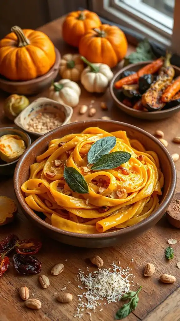 creamy vegan pumpkin pasta