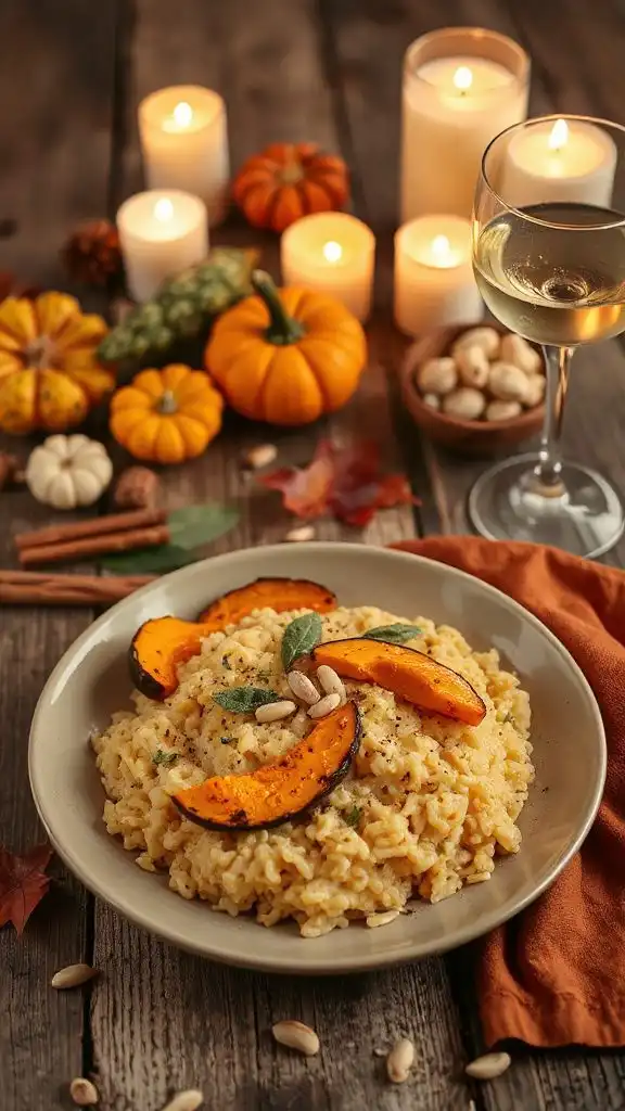 creamy vegan pumpkin risotto