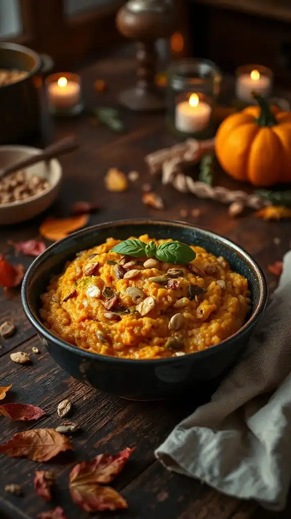 creamy vegan pumpkin risotto