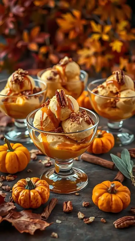 creamy vegan pumpkin sundaes